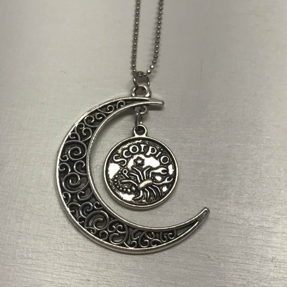 Filigree Celtic Crescent Moon Scorpio Zodiac - Picture 6 of 9